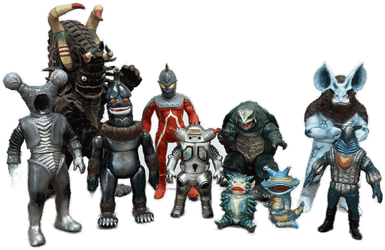 ソフビ人形・怪獣フィギュア